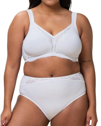 Culotte maxi taille haute Triumph Modern Lace+Cotton (Blanc)