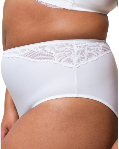 High waist Maxi brief Triumph Modern Lace+Cotton (White)