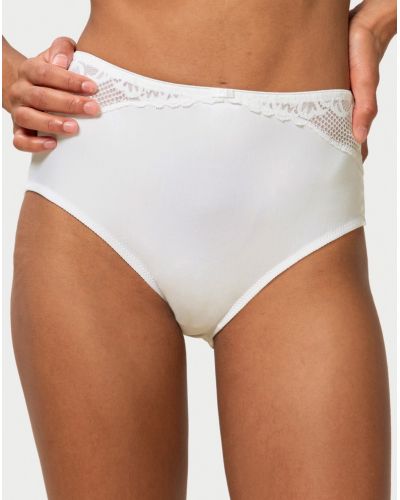 High waist Maxi brief Triumph Modern Lace+Cotton (White)