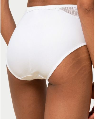 Culotte maxi taille haute Triumph Modern Lace+Cotton (Blanc)