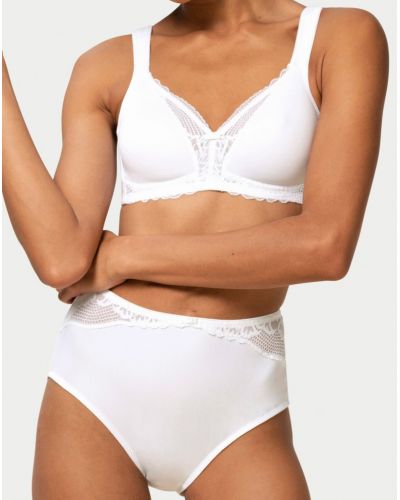 High waist Maxi brief Triumph Modern Lace+Cotton (White)