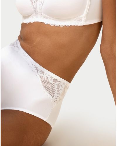 Culotte maxi taille haute Triumph Modern Lace+Cotton (Blanc)