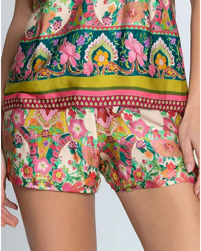 Pantalon corto de seda Lise Charmel Libertine en Fleurs (Libre Eclosion)