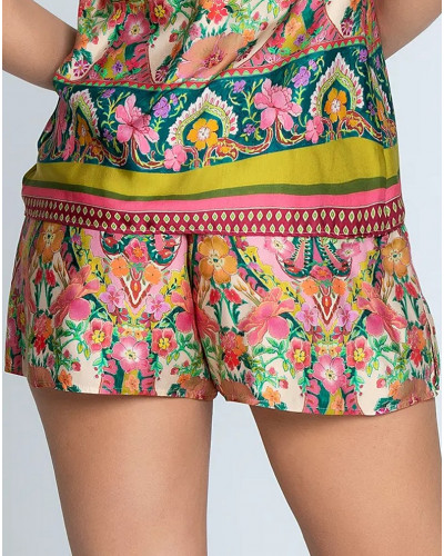 Pantalon corto de seda Lise Charmel Libertine en Fleurs (Libre Eclosion)