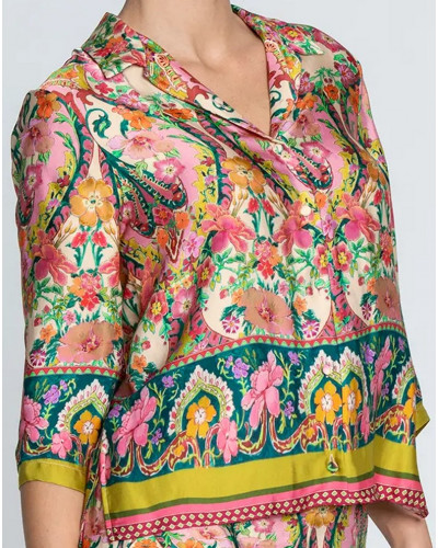 Silk short shirt Lise Charmel Libertine en Fleurs (Libre Eclosion)