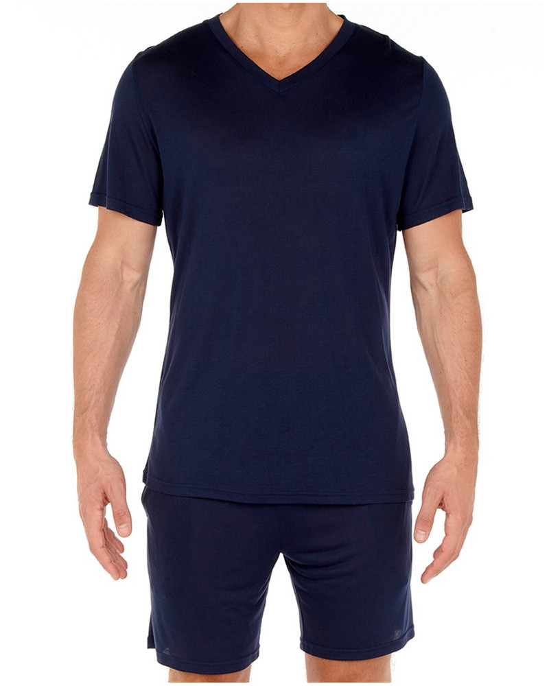 Short pyjama 100% modal HOM Cocooning (Navy)