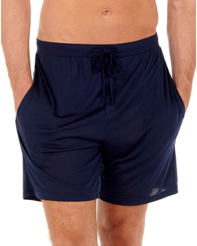 Pijama corto cuello V 100% modal HOM Cocooning (Navy)