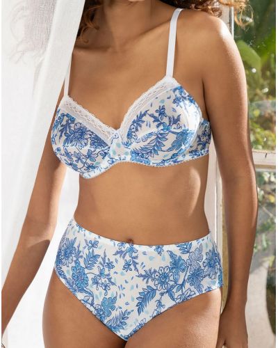 Slip taille haute Antigel Patio Fraîcheur (Bleu Azul)
