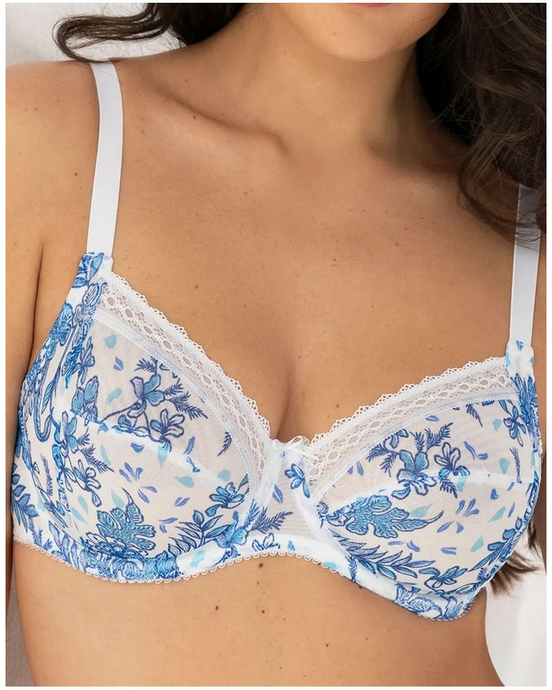 Soutien-gorge armatures bien-être Antigel Patio Fraîcheur (Bleu Azul)