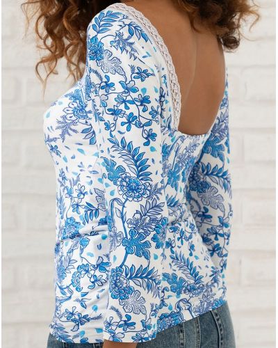 Tee-shirt manches longues Antigel Patio Fraîcheur (Bleu Azul)