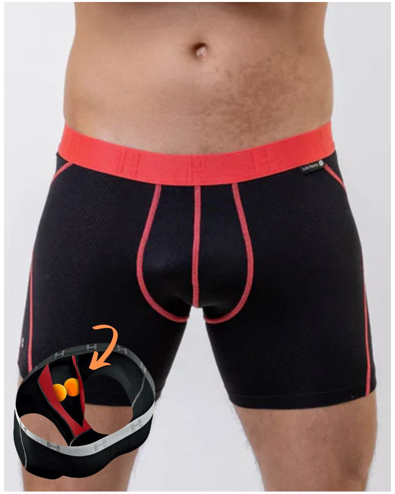 Boxer de Sport Loïc Henry (Noir et Rouge)