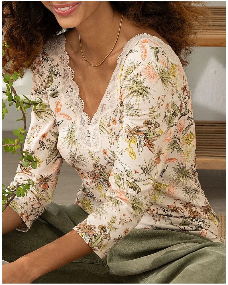 Camiseta mangas largas Antigel Evasion Tropique (Matin Tropic)