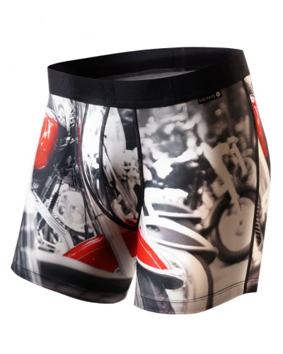 Boxer short microfibre Loïc Henry Bike (Imprimé Multicolore)