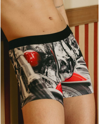 Boxer short microfibre Loïc Henry Bike (Imprimé Multicolore)