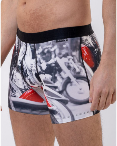 Boxer short microfibre Loïc Henry Bike (Imprimé Multicolore)