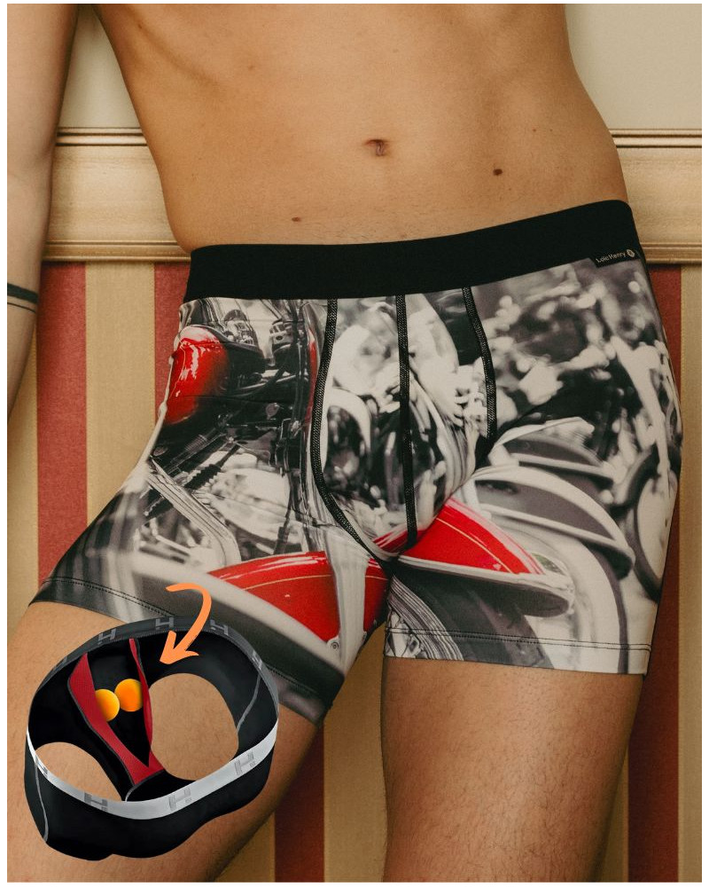 Boxer microfibre Loïc Henry Bike (Imprimé Multicolore)