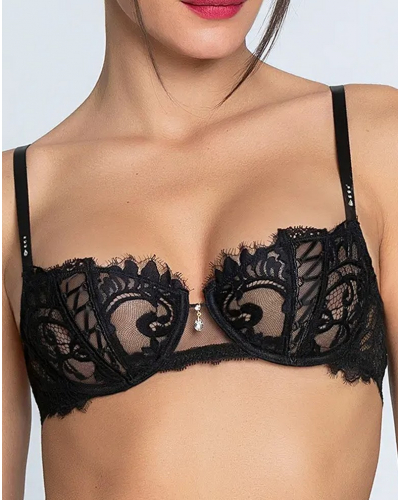 Demi bra couture Lise Charmel Désirs de Venise (Black)