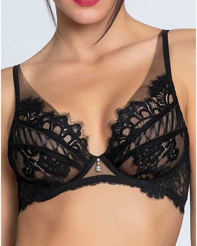 Sujetador plunge Lise Charmel Désirs de Venise (Negro)