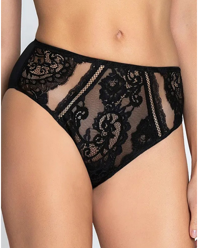 Slip taille haute Lise Charmel Désirs de Venise (Noir)