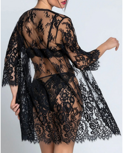 Short negligee Lise Charmel Désirs de Venise (Black)