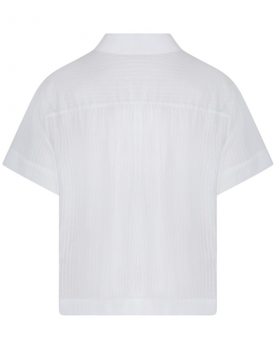 Short shirt 100% cotton Antigel Chic et Relax (White)
