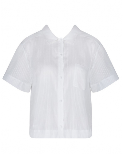 Short shirt 100% cotton Antigel Chic et Relax (White)
