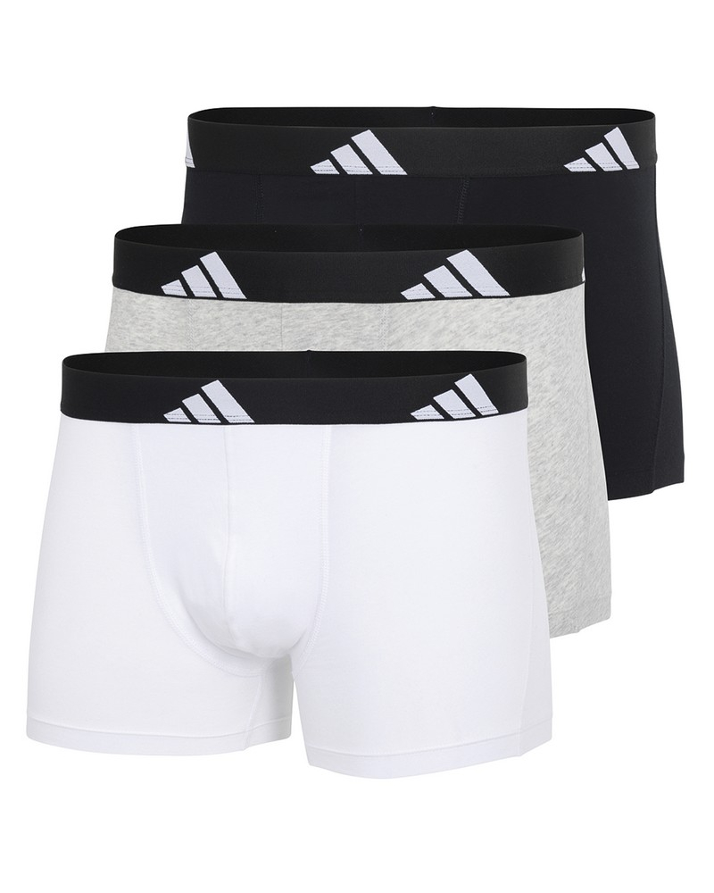 Paquete de 3 bóxers Adidas Active Flex Coton (Blanc/Gris/Noir)