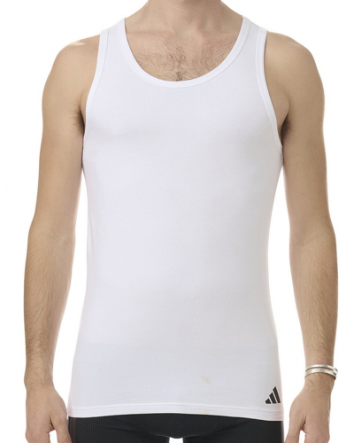 Paquete de 2 camisetas sin mangas Adidas Active Flex Coton (Blanco)