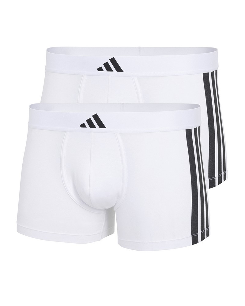 Paquete de 2 boxers Adidas Active Flex Coton (Blanco)