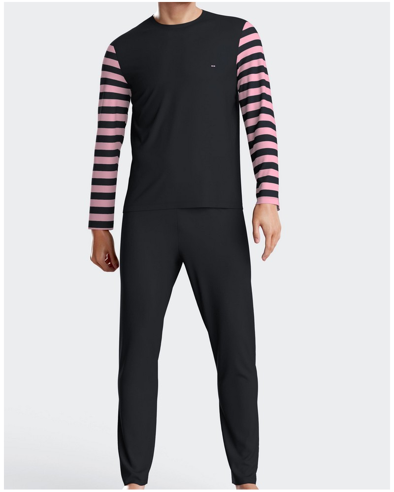 Pyjama long en jersey 100% coton Eden Park 1H71 (PKD85)