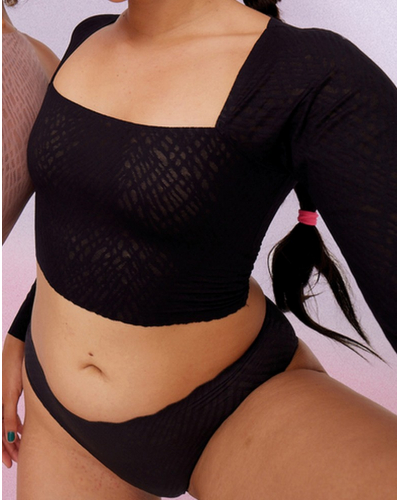 Top manches longues Sloggi Zero Feel Bliss (Noir)