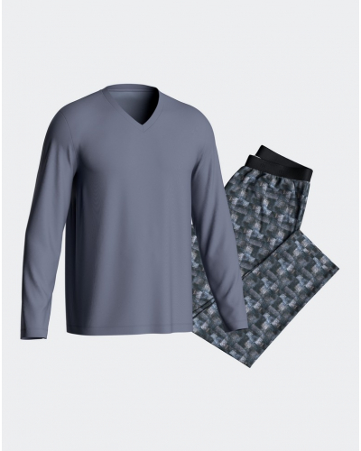 V neck long pyjamas Impetus N67 (BL120)