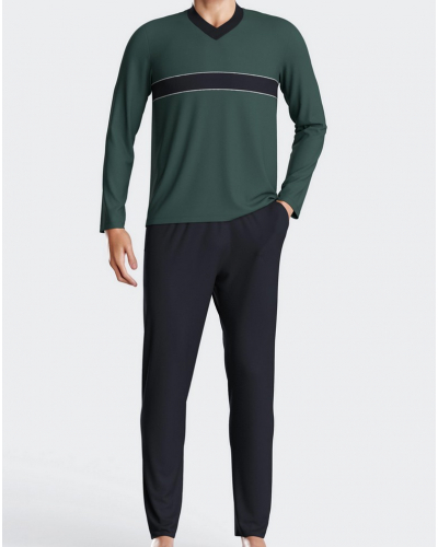 Pijama largo 100% algodón cuello V Impetus N69 (GN096)