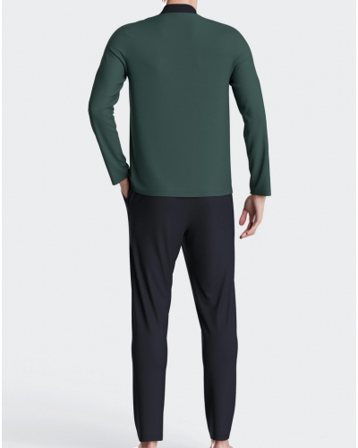 Pyjama long 100% coton col V Impetus N69 (GN096)