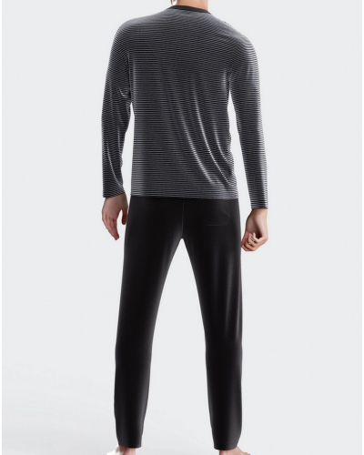 Pyjama en coton et velours col V Impetus N78 (MX507)