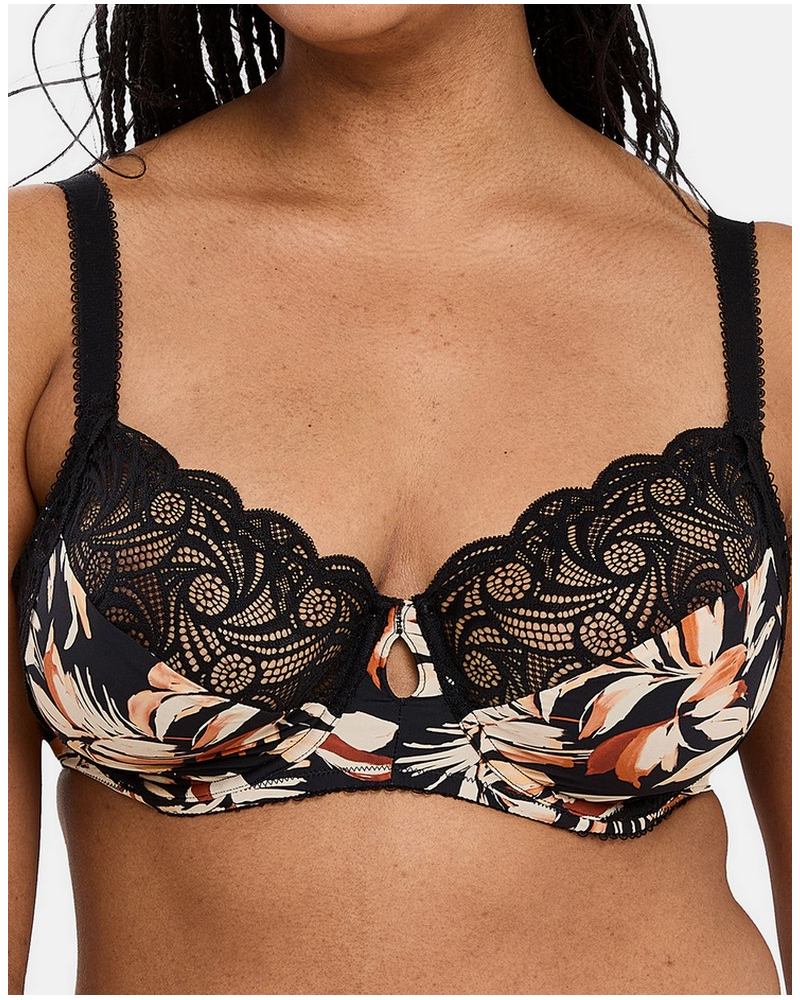 Soutien-gorge armatures classique Sans Complexe Ariane Fantaisy (Imprimé Feuillage Noir)