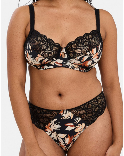 Classic underwired bra Sans Complexe Ariane Fantaisy (Imprimé Feuillage Noir)