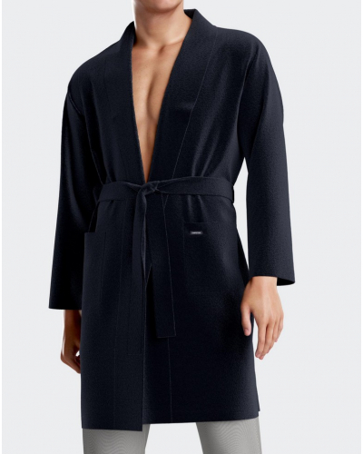 Comfortable cotton and velvet bathrobe Impetus K09 (NB039)