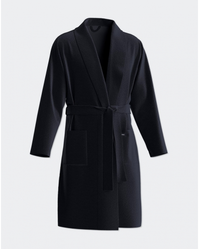 Comfortable cotton and velvet bathrobe Impetus K09 (NB039)
