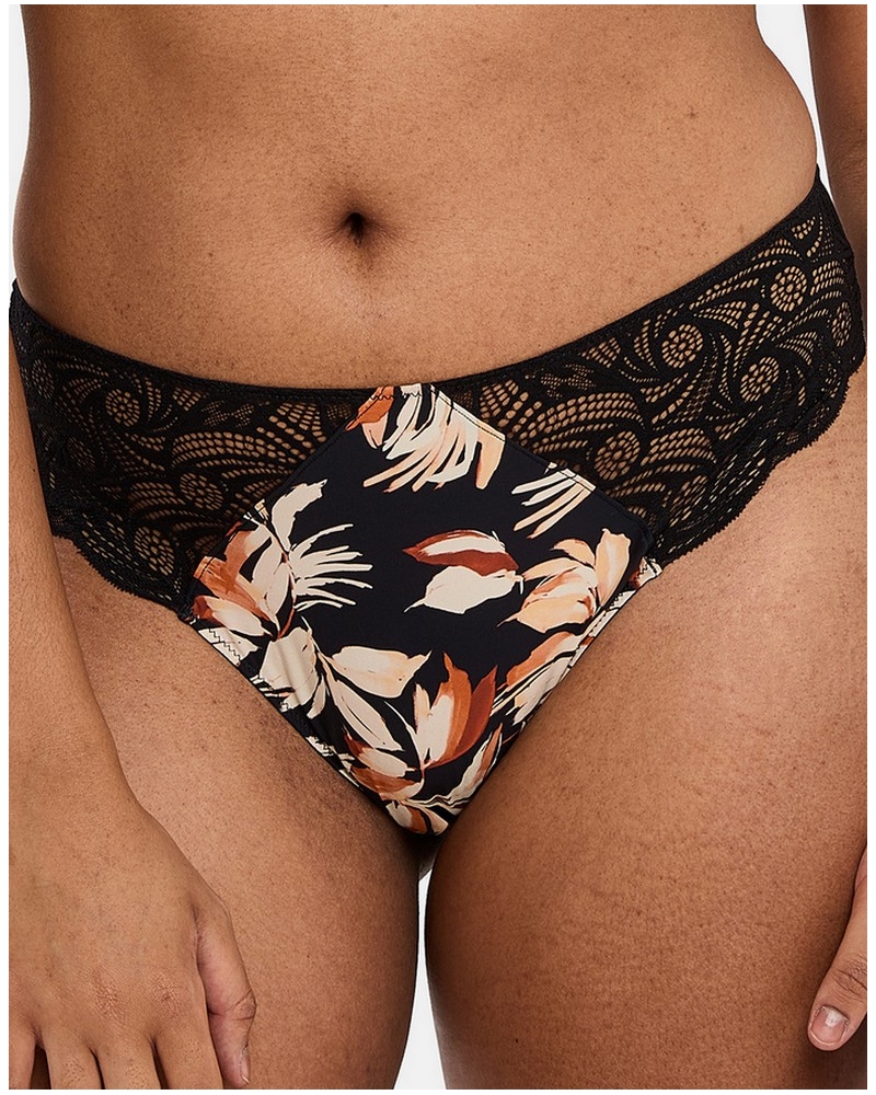 Slip Sans Complexe Ariane Fantaisy (Imprimé Feuillage Noir)