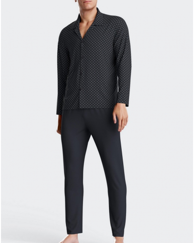 Pyjama long 100% coton col V Impetus N73 (NB039)