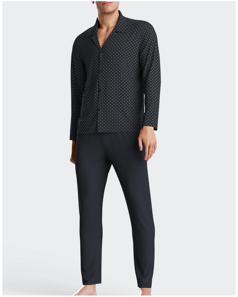 V neck long pyjamas 100% cotton Impetus N73 (NB039)