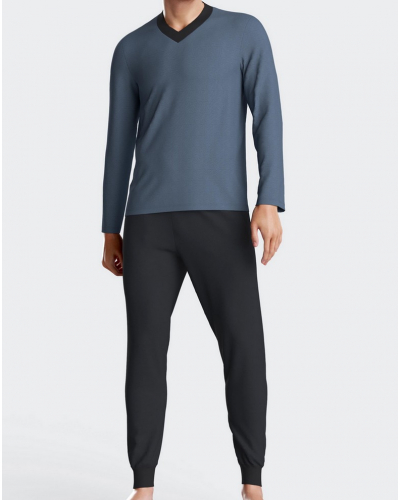 V neck long pyjamas 100% cotton Impetus N74 (BLJ5J)