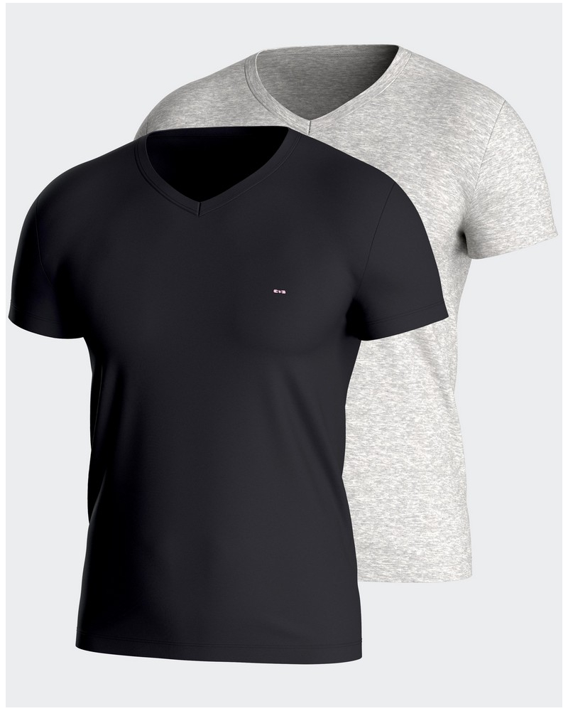 Set of 2 V-neck t-shirts in jersey Eden Park H75 (NB039)