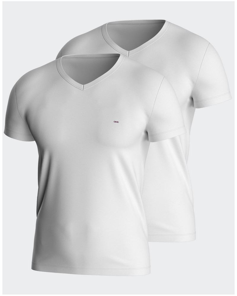Lot de 2 t-shirts en jersey col V Eden Park H75 (WT001)