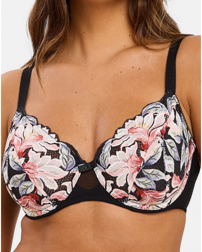 Sujetador clásico con aros Sans Complexe Rosa Fantaisie (Aquarelle Florale Noir)