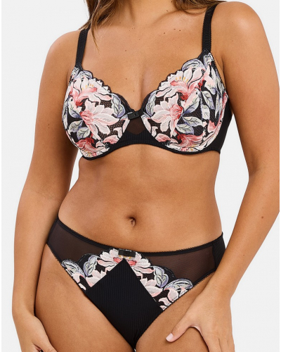 Classic underwired bra Sans Complexe Rosa Fantaisie (Aquarelle Florale Noir)