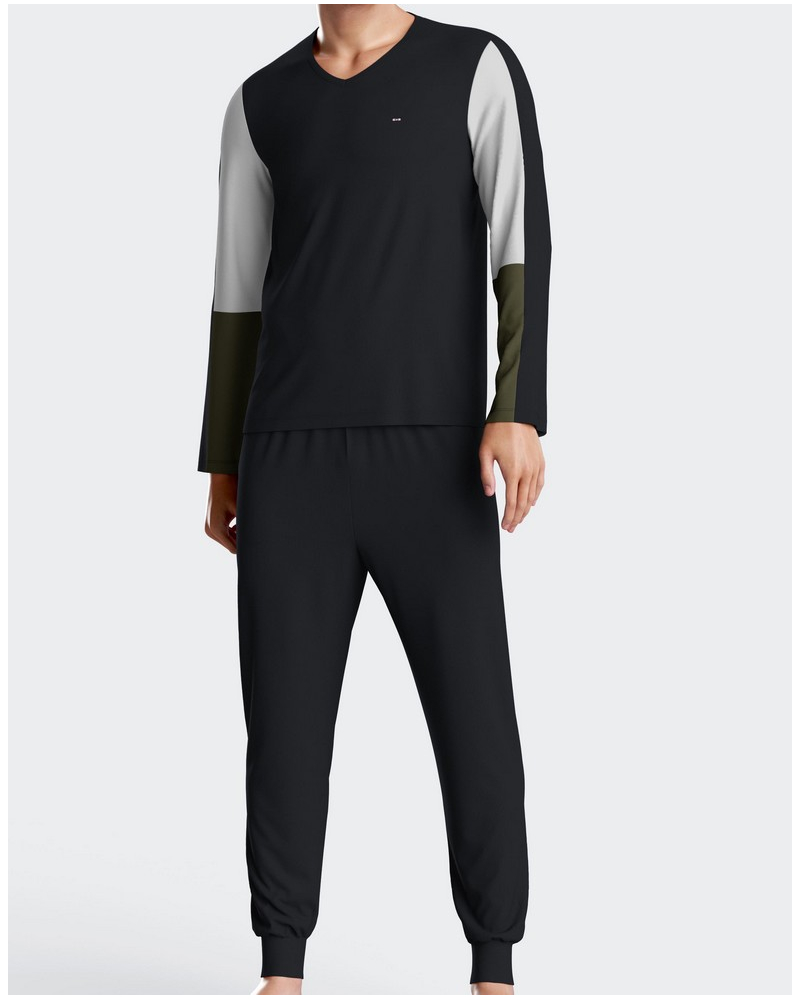 Pyjama long en jersey 100% coton Eden Park H78 (NBD04)