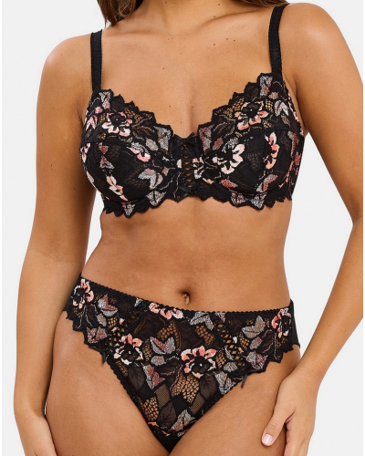 Soutien-gorge armatures classique Sans Complexe Arum Cabaret (Imprimé Noir et Rose)