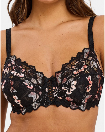 Soutien-gorge armatures classique Sans Complexe Arum Cabaret (Imprimé Noir et Rose)